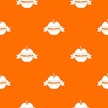 Taze elma desen vektör turuncu
