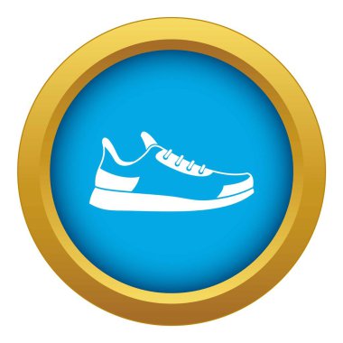 Sneaker simgesi mavi vektör izole