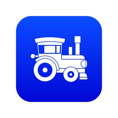 Oyuncak tren simgesi dijital mavi