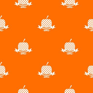 Organik elma desen vektör turuncu