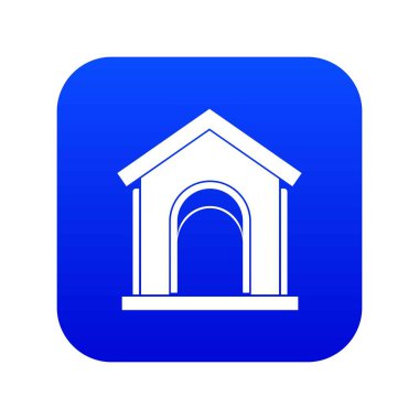 Oyuncak ev simgesi dijital mavi