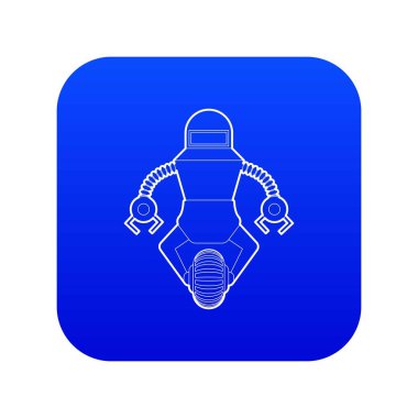 Robot koruma simgesi mavi vektör