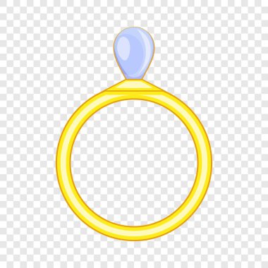 Beyaz İnci simgesi, karikatür tarzı ring