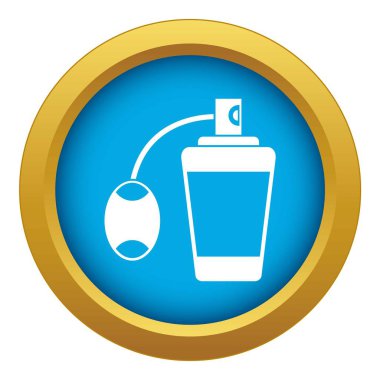 Retro parfüm simgesi mavi vektör izole