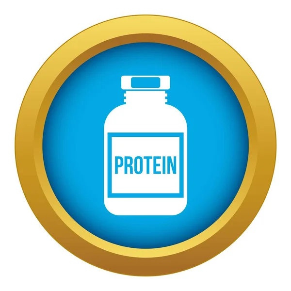 Nutritional supplement for athletes icon blue vector isolated — Stock Vector