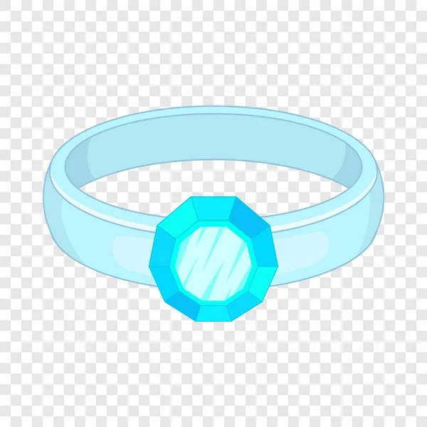 Icono del anillo, estilo de dibujos animados — Vector de stock