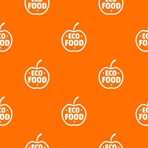 Bio-Lebensmittel Muster Vektor orange — Stockvektor