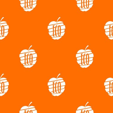 Ekoloji gıda deseni vektör turuncu