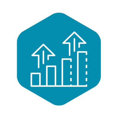 Büyüme grafik simgesi, anahat stili