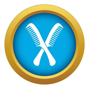 Tarak simgesi mavi vektör izole