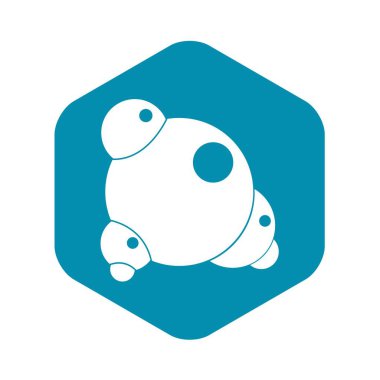 Kimyasal ve fiziksel molekülleri simgesi basit