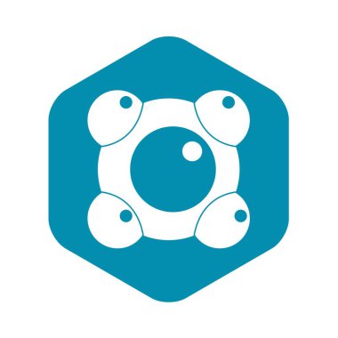 Kimyasal ve fiziksel molekülleri simgesi basit