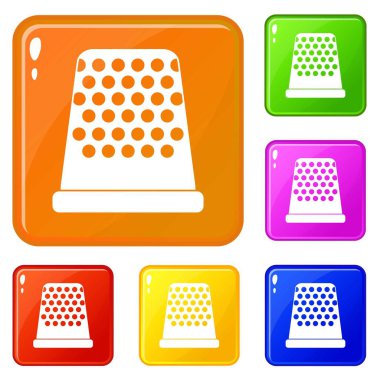 Thimble simgeleri vektör rengini ayarlar