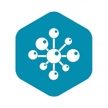 Kimyasal ve fiziksel molekülleri simgesi basit