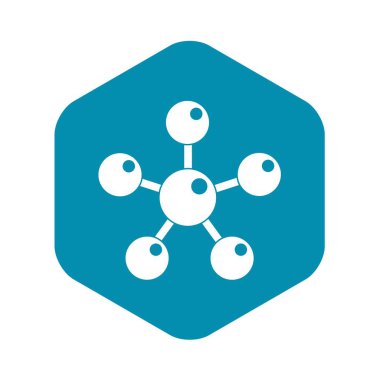 Kimyasal ve fiziksel molekülleri simgesi basit