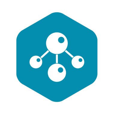 Kimyasal ve fiziksel molekülleri simgesi basit