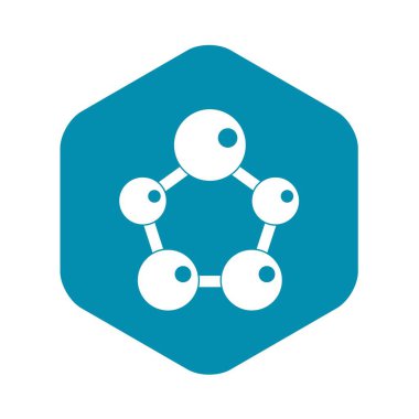 Kimyasal ve fiziksel molekülleri simgesi basit