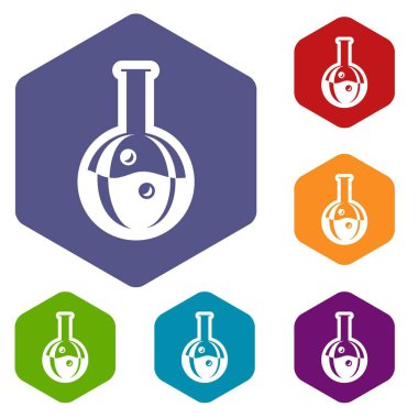 Flask simgeleri vektör hexahedron