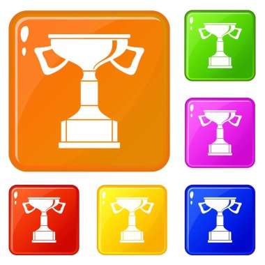 Zafer simgeleri için Kupa vektör renk ayarlamak