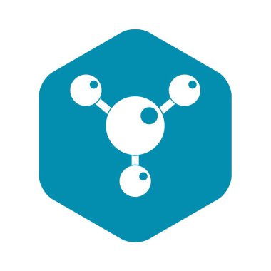 Kimyasal ve fiziksel molekülleri simgesi basit