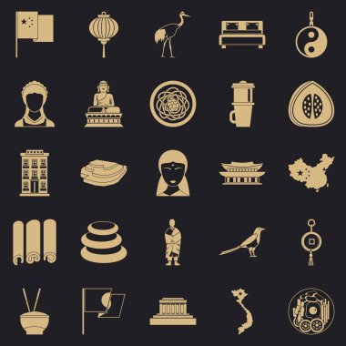 Oryantal Icons set, basit tarzı