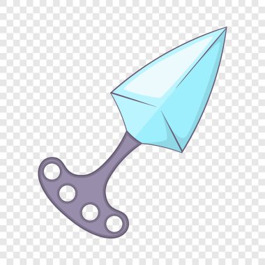 Muşta bıçak simgesi, karikatür tarzı ile