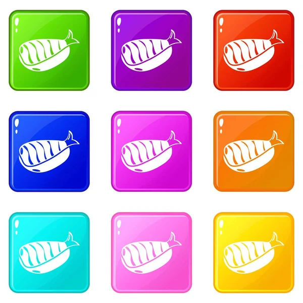 Suşi öğle yemeği simgesi, basit siyah stil