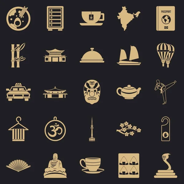 Çanak Icons set, basit tarzı