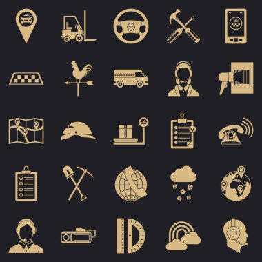 Gözetmen Icons set, basit tarzı