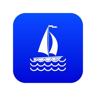 Yat simgesi dijital mavi