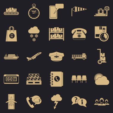 Müfettiş Icons set, basit tarzı