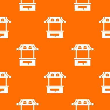 Durak deseni vektör turuncu