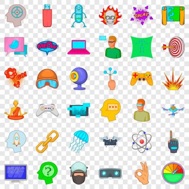 Bağlantı Icons set, karikatür tarzı