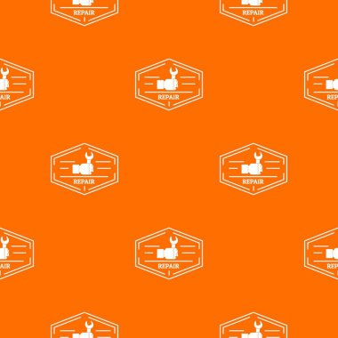 Onarım deseni vektör turuncu
