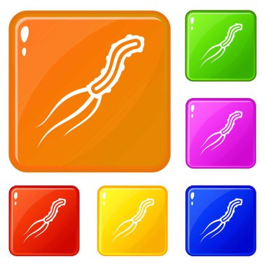 Tehlikeli virüs simgeleri vektör rengini ayarlar