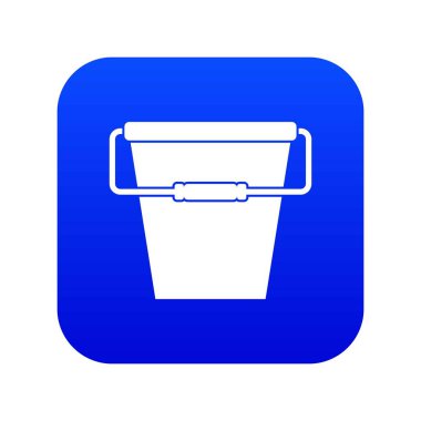 Boş kova simgesi dijital mavi