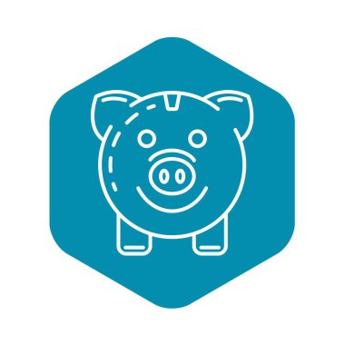 Kumbara kaydetmek enerji simgesi, anahat stili