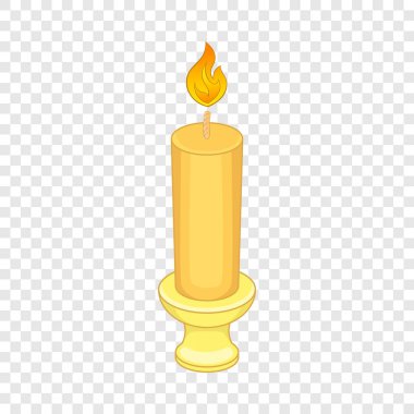 Şamdan simgesi, karikatür tarzı mum