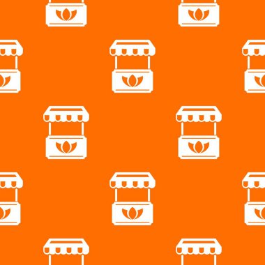 Eko tezgah desen vektör turuncu