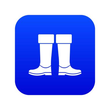 Lastik çizmeler simgesi dijital mavi