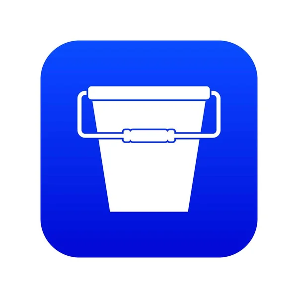 Icono de cubo vacío azul digital — Vector de stock