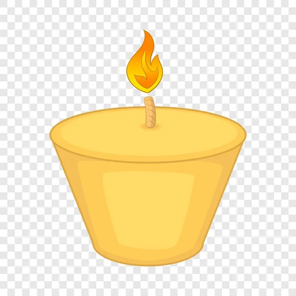 Candle icon, cartoon style — Stock Vector