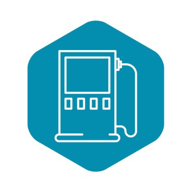 Enerji istasyonu simgesi şarj, anahat stili