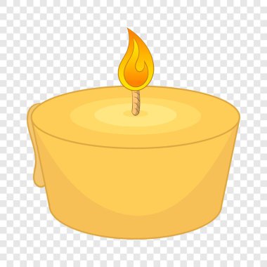 Yanan mum simgesi, çizgi film tarzı