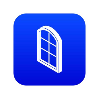 Pencere çerçevesi simgesi mavi vektörü kapat