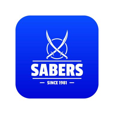 Saber simgesi mavi vektör