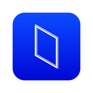 Metal-plastik pencere çerçeve simgesi mavi vektör