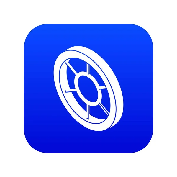 Okrągłe okno ramka ikona niebieski wektor — Wektor stockowy