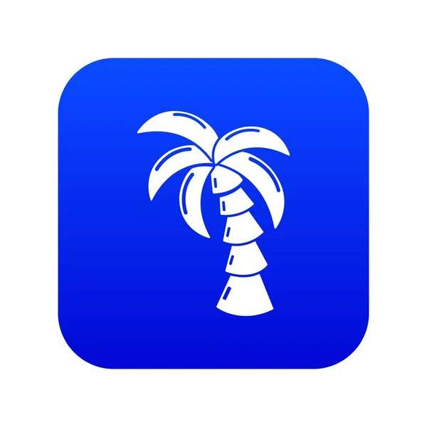 棕榈图标蓝色矢量 — 图库矢量图片
