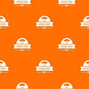 Retro zeplin desen vektör turuncu